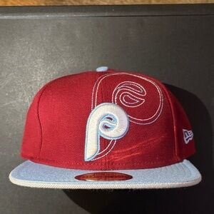New Era Red and Light Blue Philadelphia-Inspired Snapback Hat